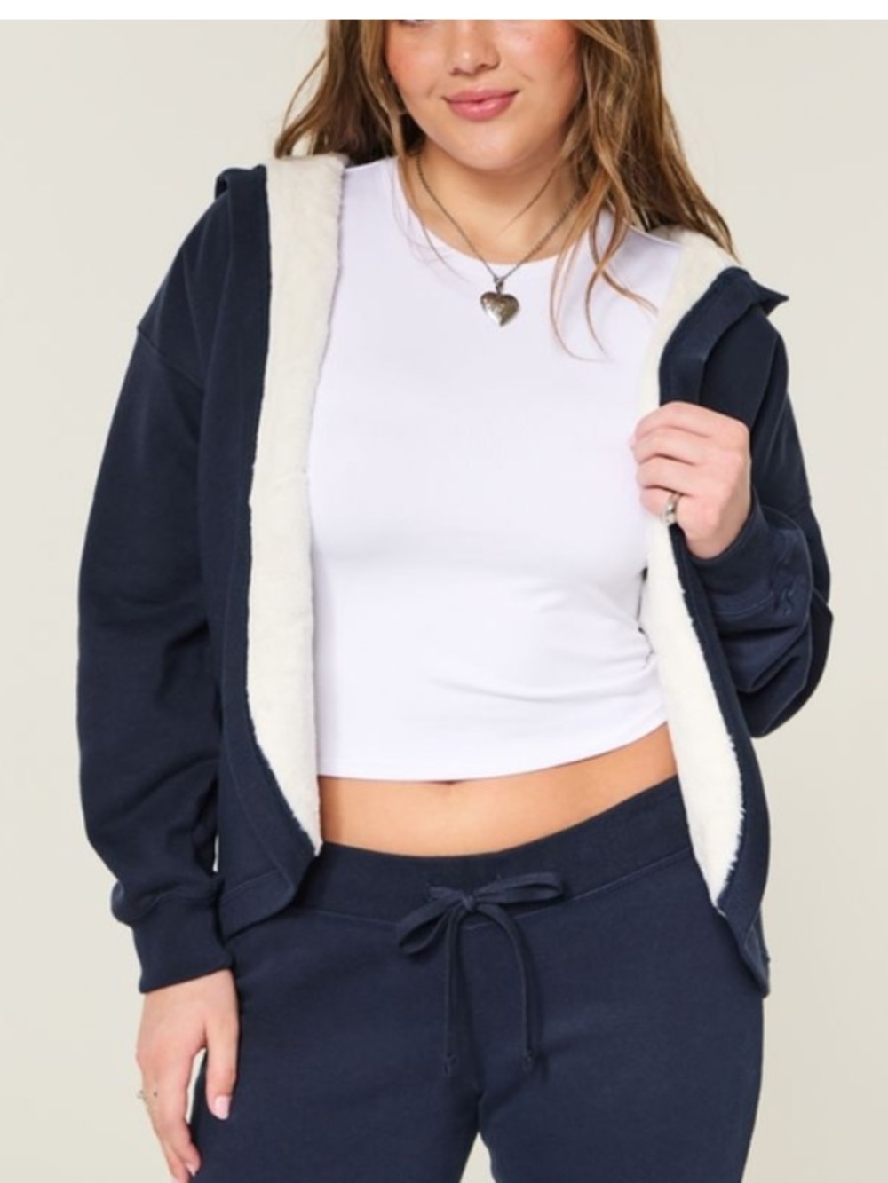 Hollister fur fleece cardigan